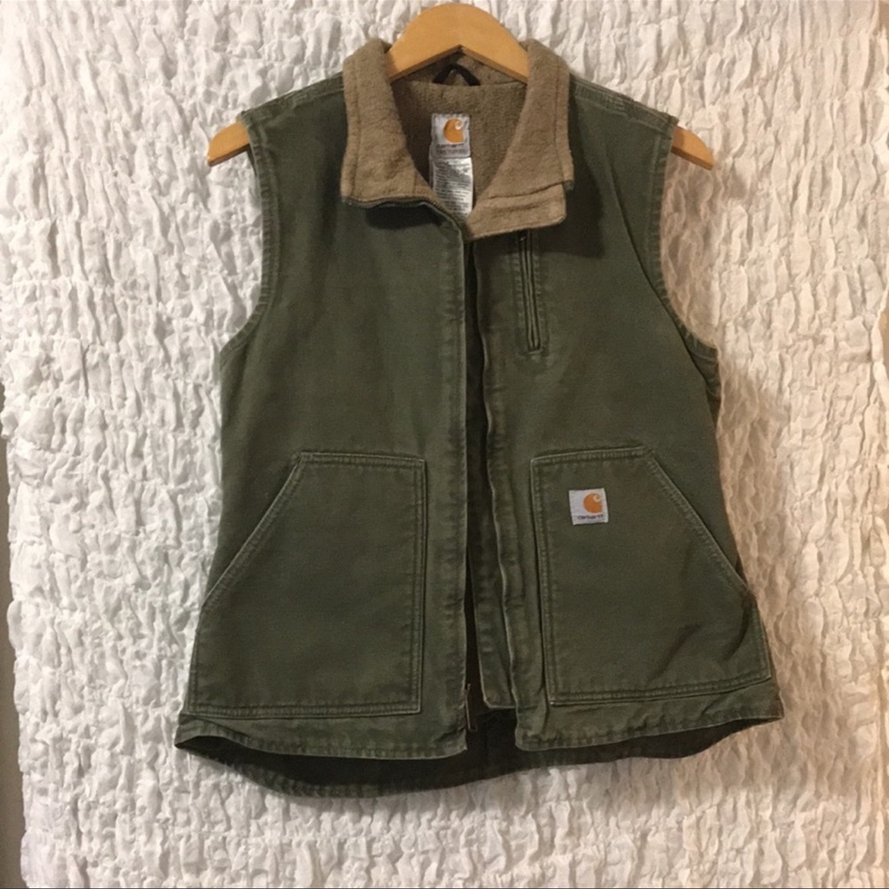 Carhartt For Women: Lined Vest, Multiple Pockets, Size: Small Regular